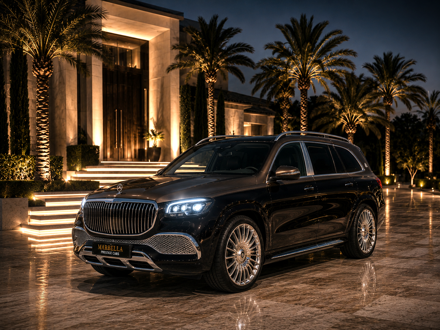 Luxury car hire Puerto Banus Mercedes GLS600 Maybach