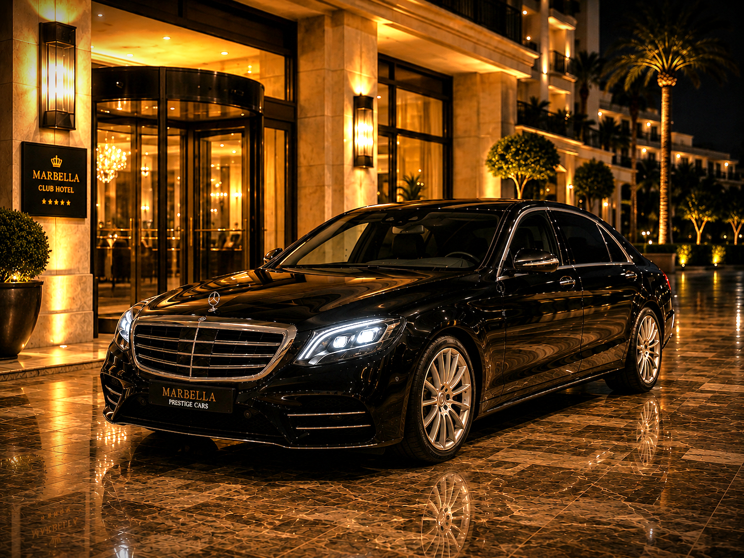 Málaga Airport luxury car rental Mercedes S500L